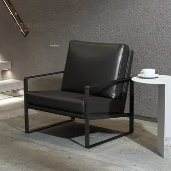 מודרני יחיד ברזל בסלון ספות נורדי הרהיטים בסלון מרפסת פנאי כורסת עור השינה כורסה עצלן ספות