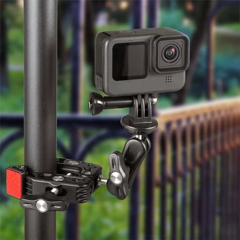 360° סגסוגת אלומיניום סופר קליפ קסם היד מלחציים עבור GoPro טלפון נייד פעולה המצלמה רכיבה על אופניים אופנוע אורות LED מצלמת DSLR