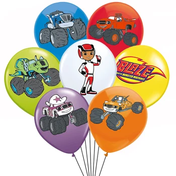 חדש בלייז מפלצת בלונים 12inch כדורי מכונות מכונית מירוץ לטקס Ballons מסיבת יום הולדת קישוט ילדים ילד SUV מכוניות צעצוע Globos