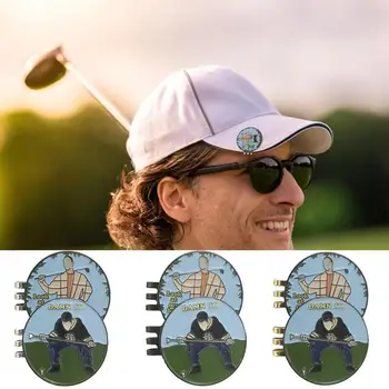 נשלף כדור גולף סמן גולף כמוסות עם אמייל מגנטי כדור מעניין קליפים מתנה גולף בנים ילדה סגסוגת סמנים