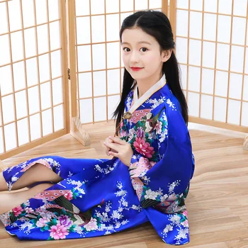 2023 קיץ בסגנון יפני הבנות המסורתי, הקימונו Kawaii ילדים המקורי של רטרו, שמלת החתונה משחק תפקידים לילדים