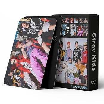 55PCS/סט Kpop תועה ילדים אלבום 5 כוכבים אוסף גלויות Photocards Seungmin BangChan HYUNJIN פליקס LOMO כרטיסי נייר מכתבים