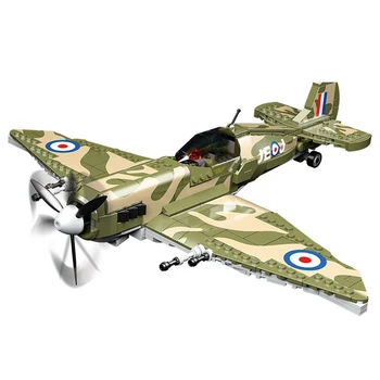 מלחמת העולם 2 WW2 צבא צבא חיילים MK9 סופר Supermarine Spitfire DIY בניית מודל בלוקים לבנים צעצועים מתנה