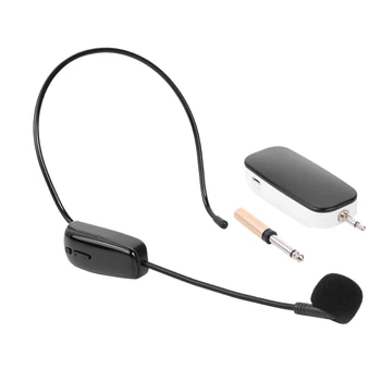 UHF 630-696 Mhz אוזניות אלחוטיות קיבולי מיקרופון עם מקלט עבור רמקולים הוראה מפגש שירה