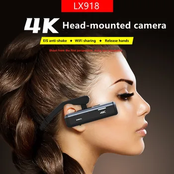 LX918 4K מיני חכם מקליט וידאו המותקן על ראש מצלמה ספורט EIS Anti-shake המצלמה IP65 עמיד למים דאש מצלמת ראיית לילה DVR