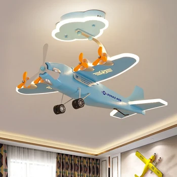מודרני מצויר קישוט מטוס אורות השינה של הילדים, אורות התקרה יצירתי נורדי הילד עיצוב חדר המנורה