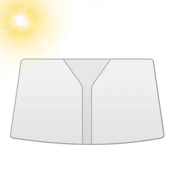 השמשה השמש צל השמשה השמש גוון אוניברסלי מתקפל המכונית חום מגן השמש מגן עם שקית אחסון קרם חום