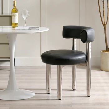 מתכת מודרני, כיסאות פינת האוכל בסלון עיצוב יחיד נורדי המשחקים הכיסא טרקלין משרד קטן Silla De סלון מינימליסטי רהיטים