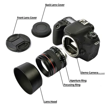 85mm F1.8 מצלמה עדשת F1.8 מיקוד קבוע דיוקן מאקרו טהור בפוקוס ידני למצלמה SLR עדשות