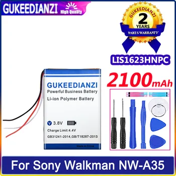 GUKEEDIANZI סוללה LIS1623HNPC 2100mAh עבור Sony Walkman NW-A47 NW-A55 NW-A56 NW-A57 NW-A105 NW-A35 NW-A45 NW-A46 Bateria