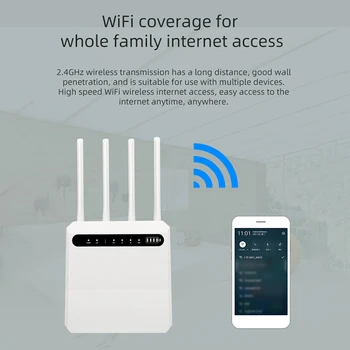 4G WiFi נתב Plug and Play כרטיס ה SIM-נתב 180 מעלות סיבוב תדר הנעילה פונקציה רב אנטנה עבור ארגונים