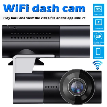 Dash Cam עבור מכוניות הקופסה השחורה אוטומטי מקליט וידאו עם WIFI ראיית לילה הקלטת לולאה Dashcam 170 מעלות זווית רחבה רכב DVR מצלמה