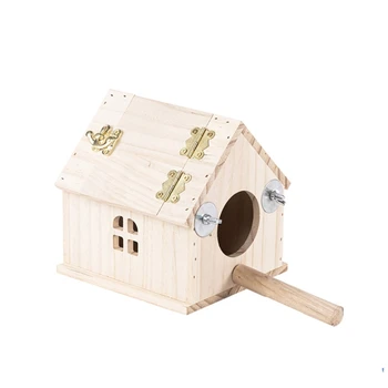 ציפור רבייה גבי הקופסה פתוחה עץ קן, בפנים או בחוץ תלוי הבית בכלוב