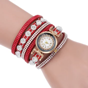 קוורץ שעונים של נשים רצועת Multi קטן סביב השעון פשוט אופנה מזדמנים רשת פופולרי מגמה של נשים שעונים