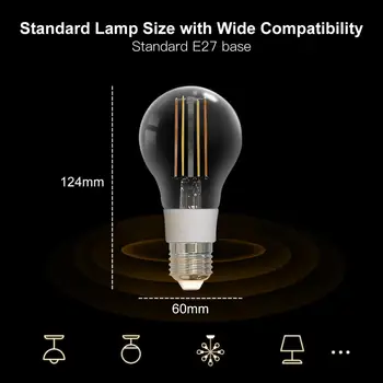 WiFi חכם להט נורת LED אור המנורה ניתן לעמעום תאורה אור חכם תמיכת החיים הביתה שליטה