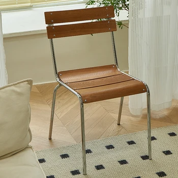 סקנדינביה סגנון תעשייתי האוכל כיסא המטבח המשרד סלון הבית רטרו משענת הכיסא פשוטה קפה פנאי Sillas רהיטים WKDC