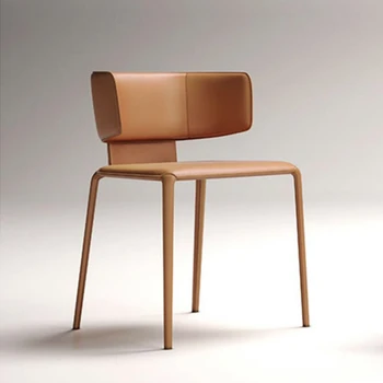 עור ארגונומי מודרני כסאות אוכל מטבח יהירות כס כסאות אוכל מינימליסטי Yemek Sandalyeleri ריהוט הבית YQ50DC