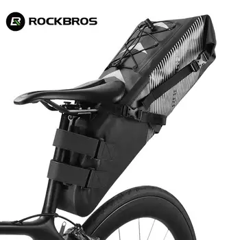 Rockbros הרשמי קיבולת גדולה אופני זנב שקיות עמיד למים רעיוני אוכף אחורי מתקפל MTB מנשא המטען רכיבה על אופניים התיק כמו-012