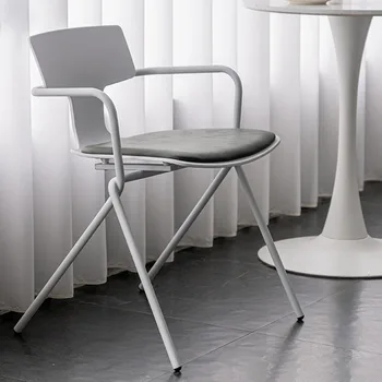 מודרני נורדי כיסא סלון מעצב מינימליסטי עצם מתכת ארגונומי האוכל כורסאות הסלון הפנים Silla רהיטים