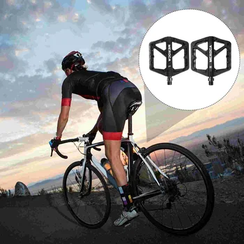 דוושת האופניים נגד החלקה דוושות ניילון רכיבה על ההר נסיעות אופניים פלדה ציר כביש שטוח ללא החלקה רכיבה על אופניים רכיבה על אופניים Bmx