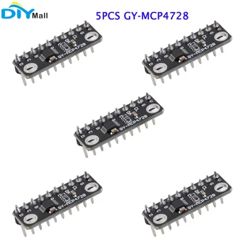 5pcs GY-MCP4728 12 קצת 12bits I2C דיגיטלי אנלוגי ממיר DAC הפריצה חיישן מודול מולחמים Pin כותרות MCP4728