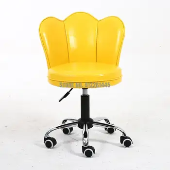 כיסא בר היופי הכיסא לאחור כסא בר מסתובב כסא רגל גבוהה סיבוב כיסא בר שרפרף אופנה אירופאית פשוט כיסא בר