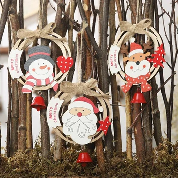 1Pc סנטה קלאוס, איש שלג אייל חלול מתנת חג המולד עץ תליונים קישוטי עץ מלאכה קישוטים לעץ חג המולד קישוטים מתנה