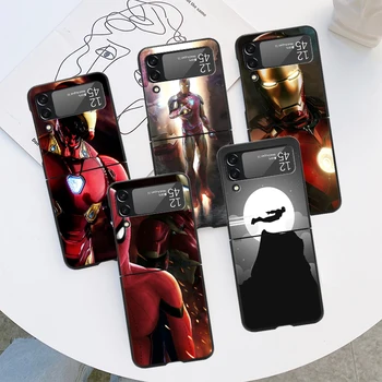 איירון מן גיבור העל של מארוול טלפון Case For Samsung Galaxy Z Flip3 4 Flip3 Flip4 zflip חזרה יוקרה כיסוי לגלקסי flip4 Capas