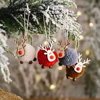 חמוד הרגשתי עץ אייל עץ חג המולד תלוי תליונים איילים שנה החדשה חג המולד מסיבת תפאורה חג המולד בבית צבי קישוטים מלאכת יד