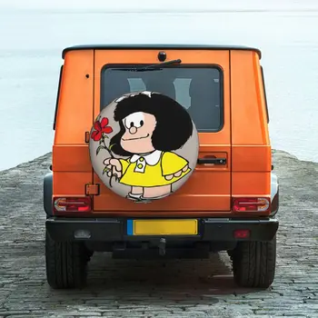 Mafalda כיסוי צמיג גלגל מגיני עמיד אוניברסלי עבור ג 'יפ טריילר RV ג' יפ משאית קרוואן נגרר נסיעות