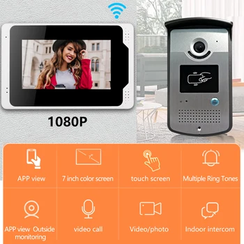 וידאו כניסת הטלפון הגנת אבטחה אינטרקום מערכת Wifi בבית הפעמון 1080p Citofono Tuya Videophone הבית הפנימי