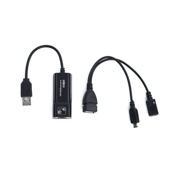USB 2.0 RJ45 מתאם עם ג ' נארי OTG USB 2.0 כבל מתאם LAN Ethernet מתאם עבור טלוויזיה אמזון אש 3 או מקל GEN 2