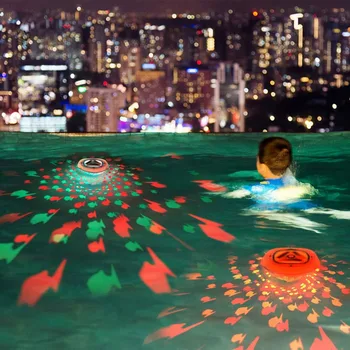 RGB קסאיו הקרנת מנורת דגים מנורת לילה אור מתנה אמבט ספא אור צבעוני גן בריכה