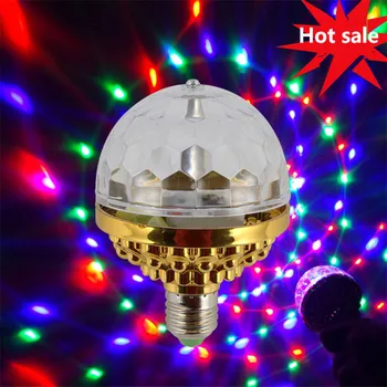 מסיבת אורות במה צבעוניים קטנים כדורי הקסם LED הביתה KTV אור מקיף מיני סיבוב השפעה בר DJ תאורה למסיבה המנורה חג המולד