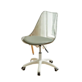 83cm גבוה המשרד כיסא עם משענת רהיטים מטר ניילון לסובב שקיפות ספוג מילוי