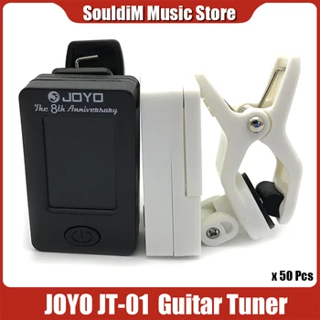 50pcs JOYO LCD קליפ על גיטרה טיונר בס טיונר כינור טיונר ukuele כרומטית אוניברסלי 360Degree Rotatable רגיש