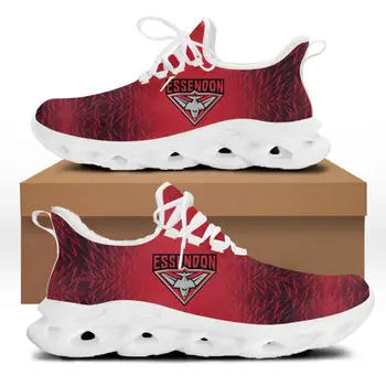 Essendon המפציצים כדורגל אוסטרלי דירות נעלי Mens Womens ספורט נעלי ריצה באיכות גבוהה DIY נעלי ספורט התאמה אישית של הנעל