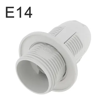 E14 מנורה מחזיק אדיסון בורג מנורה מחזיק בסיס בידוד מעטפת פלסטיק הנורה שקע תקע מתאם מתג הפעלה/כיבוי