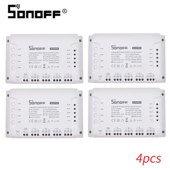 4PCS Sonoff 4CH PRO R3 Wifi מתג האור 4CHR3 4 החבורה DIY בית חכם SONOFF 4CH R3 אלחוטית Wifi מתג RF 433 Mhz בקר