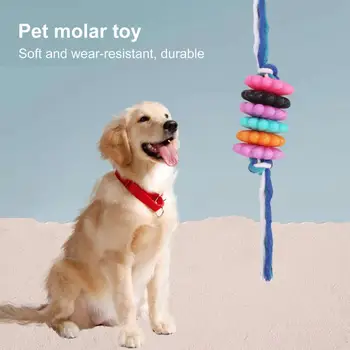 ללבוש עמיד ללעוס צעצוע כלב צעצוע צרור עמיד בקיעת שיניים ללעוס צעצוע נשיכה עמיד חבל עסיסי פרח כדור על בריאות השיניים לכלב