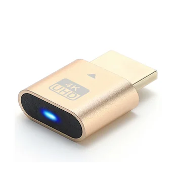 HDMI תואם-4K Dummy Plug עם אור LED עבור גרפיקה, כרטיסי PC אביזרים,שולחן עבודה/מחשב נייד Vistual מתאם תצוגה לי