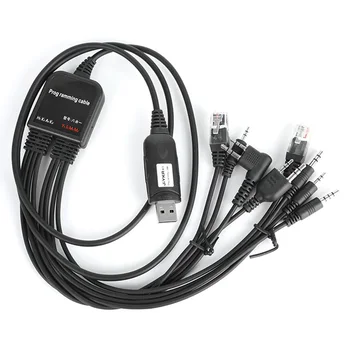 8 In 1 USB למחשב תכנות כבלים עבור מכשיר קשר רדיו במכונית עמיד ווקי טוקי חלקים ואביזרים