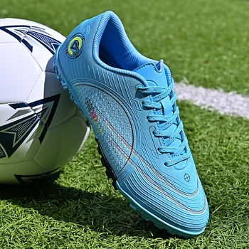 איכות Mbappé נעלי כדורגל עמיד נוח נעלי כדורגל חיצוני קל משקל כדורגל סוליות נעלי ספורט סיטונאי 34-45 גדלים