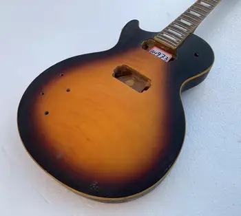 שמאלי DIY מותאם אישית 6 מיתרים גיטרה חשמלית מייפל להבה העליון Guitarra ללא Hardwares במלאי הנחה כולל משלוח חינם