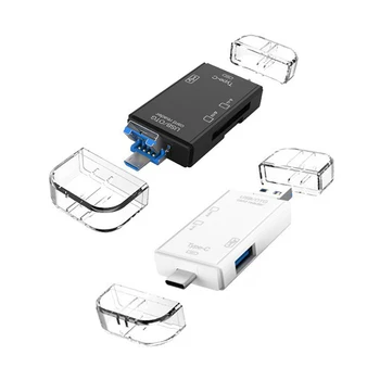6 ב 1 OTG USB 3.0 סוג C-Card Reader עבור Secure Digital/TF Cardreaders ספליטר
