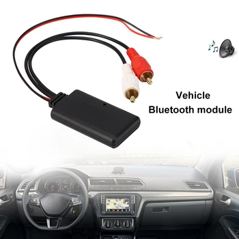 מכונית אלחוטית Bluetooth תואם-Aux מודול מתאם Aux שמע מוסיקה מתאם אביזרים לרכבים עם ממשק 2RCA