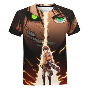 קיץ האופנה שרוול קצר בגדי נשים גברים Shingeki No Kyojin חולצה Mikasa חולצת טי אנימה התקפה על טיטאן 3D להדפיס חולצה