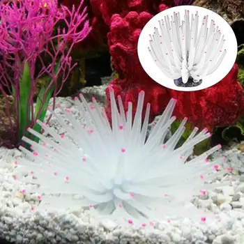 מוצרים לחיות מחמד רכים אלמוגים מלאכותיים קיפוד ים. כדור כלנית קישוט אקווריום אקווריום עיצוב קיפוד ים הכדור עיצוב אקווריום