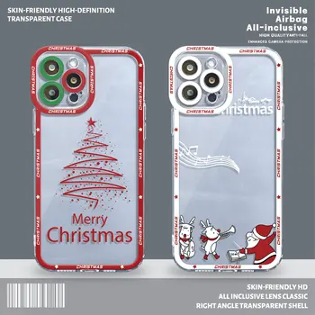 סיליקון נקי מקרה עבור iPhone 14 ועוד 11 Pro מקס 8 6 7 12Pro SE 2020 XR XS 13 mini X XS מקס כיסוי חג המולד שמח הזקן צבי
