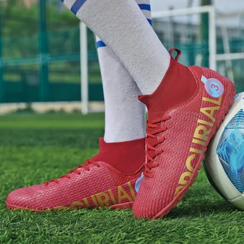 מסי נעלי כדורגל פקקים הסיטוניים Chuteira החברה עמיד נוח איכות נעלי כדורגל חוצות אור Futsal נעלי ספורט